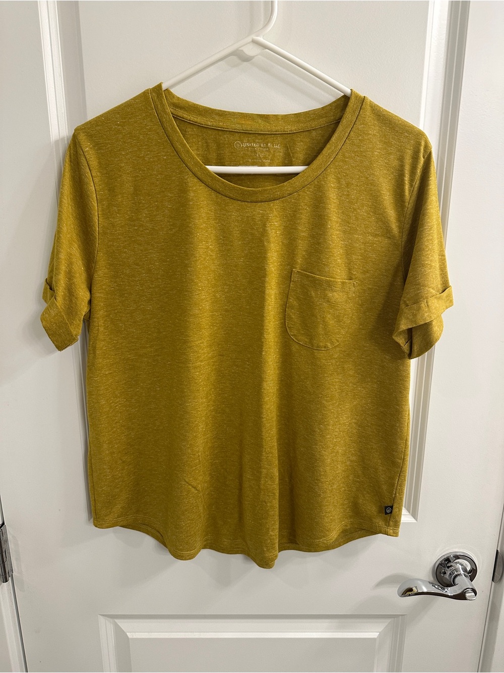 United by Blue Casual Pocket Tee - Yellow, women’s large